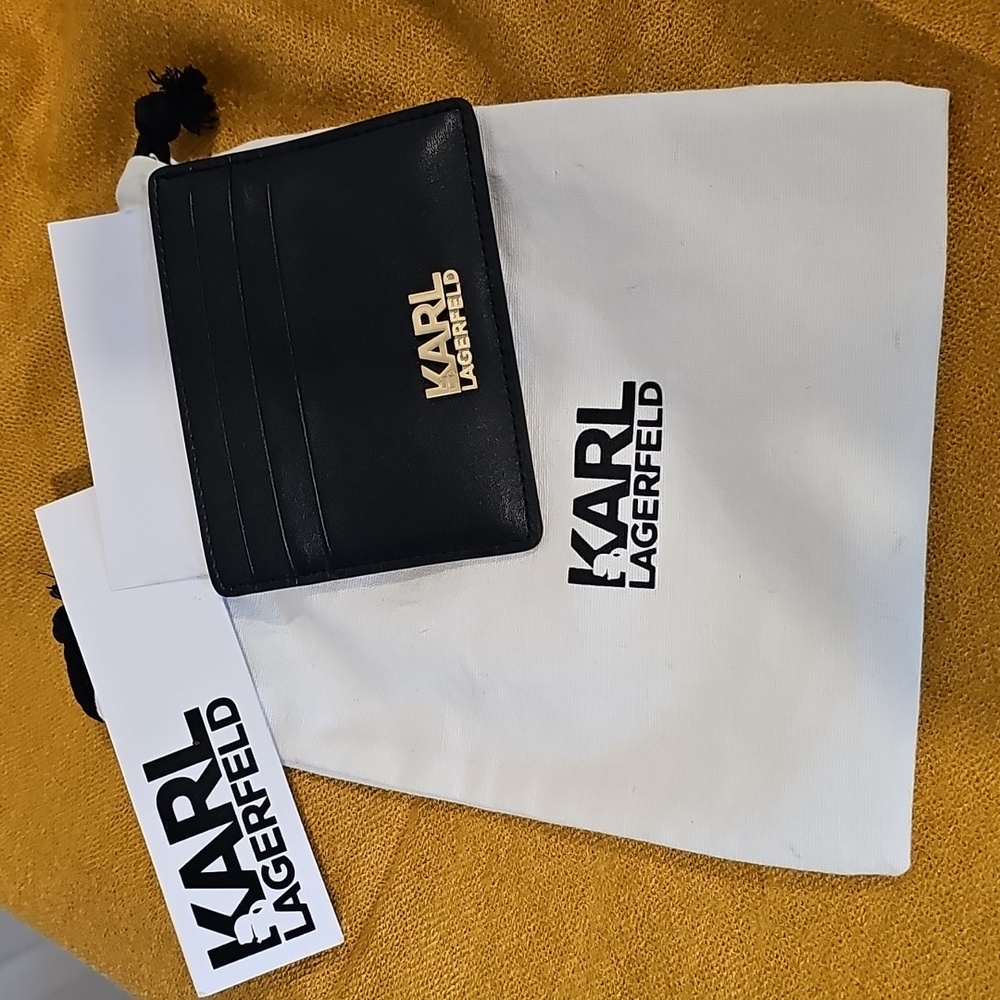 Karl Lagerfeld Kocktail Festive Card Holder w/Dustbag NWT MSRP $126